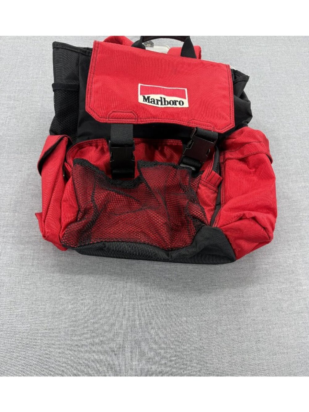 Marlboro Adventure Team 90s Vintage Red Backpack Smal… - Gem